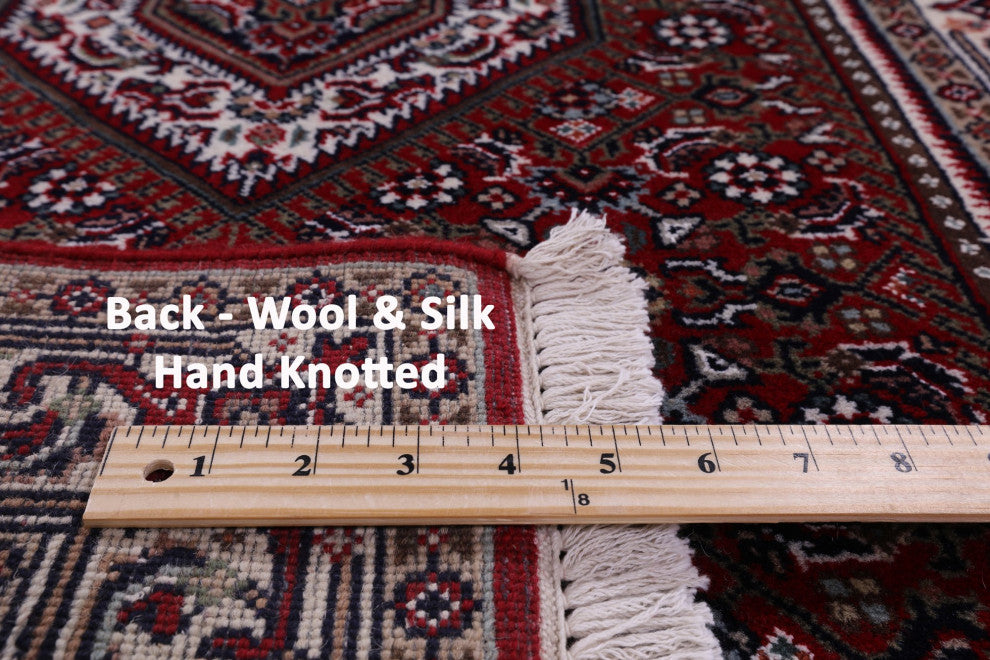 2' 9" X 10' 1" Runner Fine Persian Bijar Hand-Knotted Wool and Silk Rug Q6721