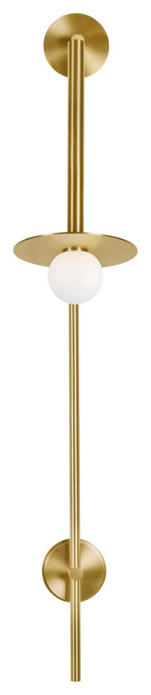 Kelly by Kelly Wearstler 1-Light Nodes Large Pivot Sconce, Burnished Brass