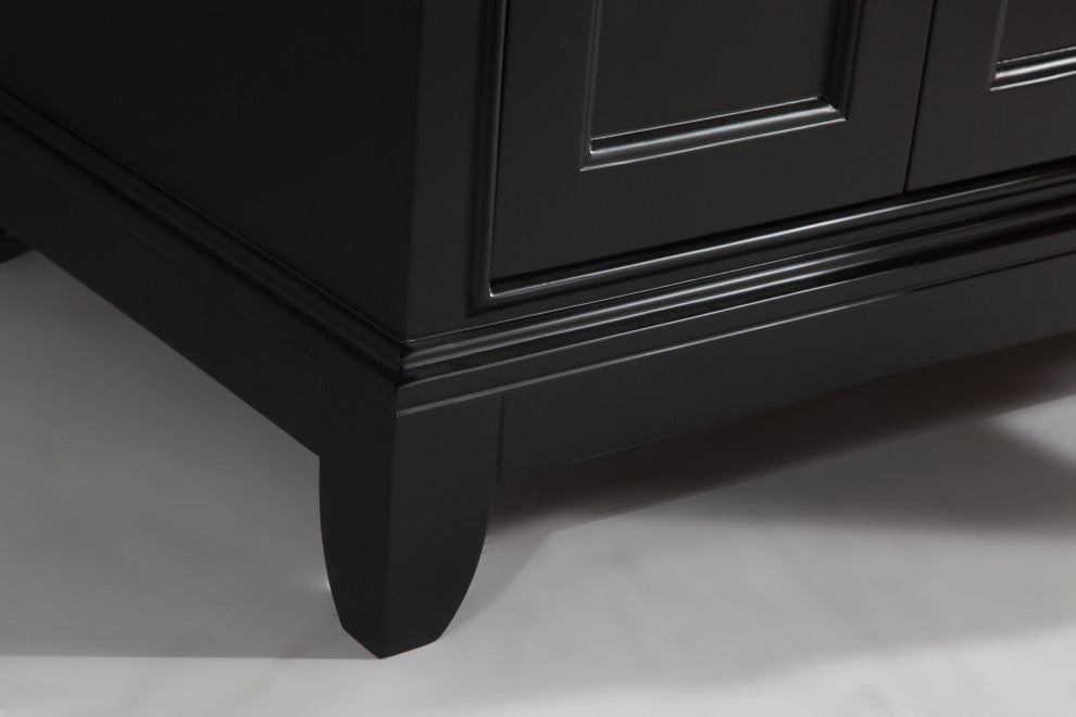 Vanity Art Bathroom Vanity Set With Engineered Marble Top, 60", Espresso, Led Sensor-Switch Mirror
