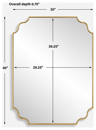 Uttermost - 09987 - Mirror - Lennyn - Antiqued Gold Leaf