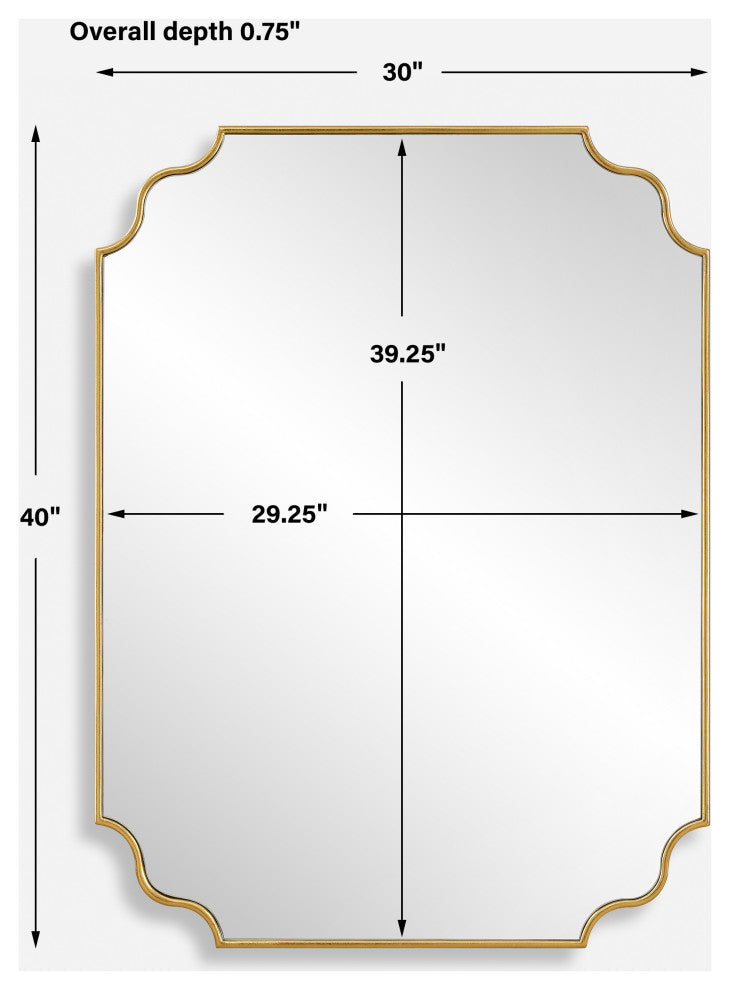 Uttermost - 09987 - Mirror - Lennyn - Antiqued Gold Leaf