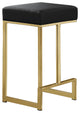 Jakob Backless 25" Counter Height Stool, Gold, Set of 2, Black