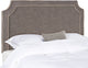 Safavieh Alina Full Headboard, Charcoal, Light Gray