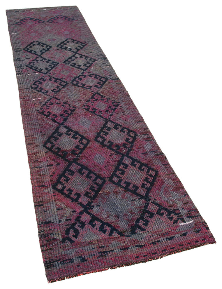 Rug N Carpet - Handmade Anatolian 2' 7" x 10' 2" Antique Runner Rug