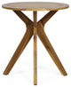 GDF Studio 3-Piece Dye Outdoor Teak Acacia Wood and Wicker Bistro Set
