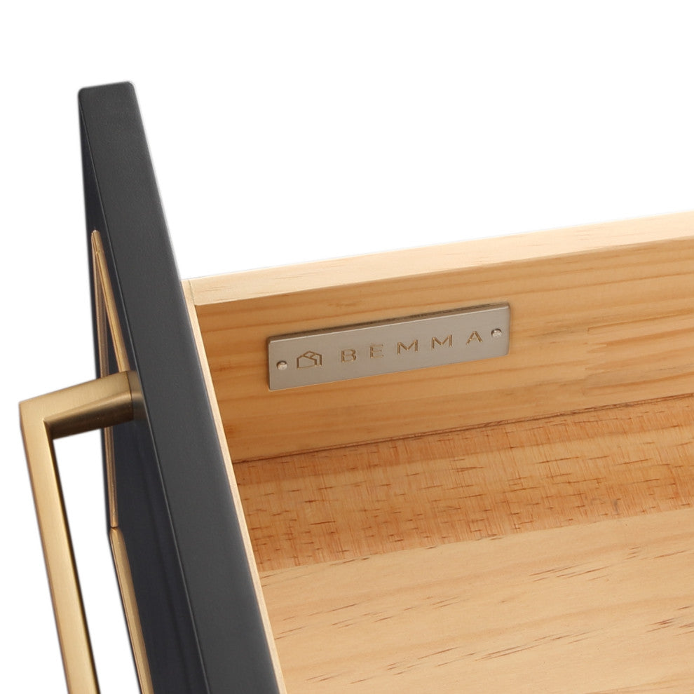 Markham 48" Bathroom Vanity, Midnight Black/Satin Brass, 48", Marble Countertop