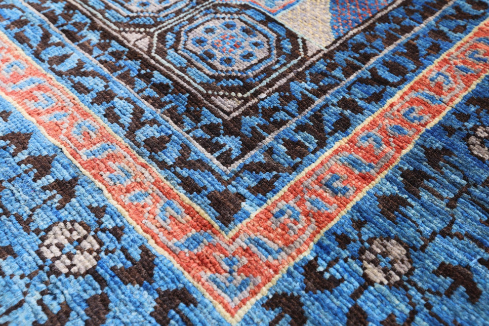 5' 8" X 7' 9" Mamluk Geometric Hand-Knotted Wool Rug - Q12277