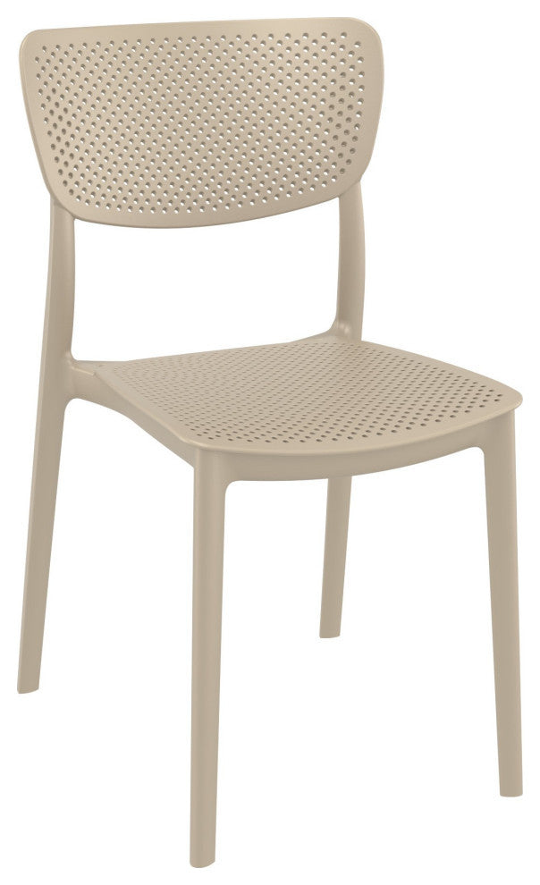 Lucy Round Bistro Set 3 Piece With 24" Table Top Taupe