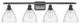 Innovations 516-4W-BK-GBD-754 4 Light Bath Vanity Light, Matte Black