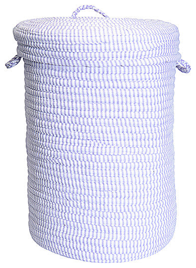 Colonial Mills Hamper Ticking Solid Hamper w/ lid Amethyst Hamper, 18"x18"x30"