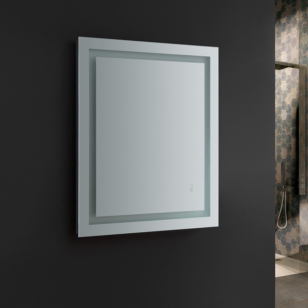 Santo Bathroom Mirror With LED Lighting and Defogger, 24"x30", 36"x30"