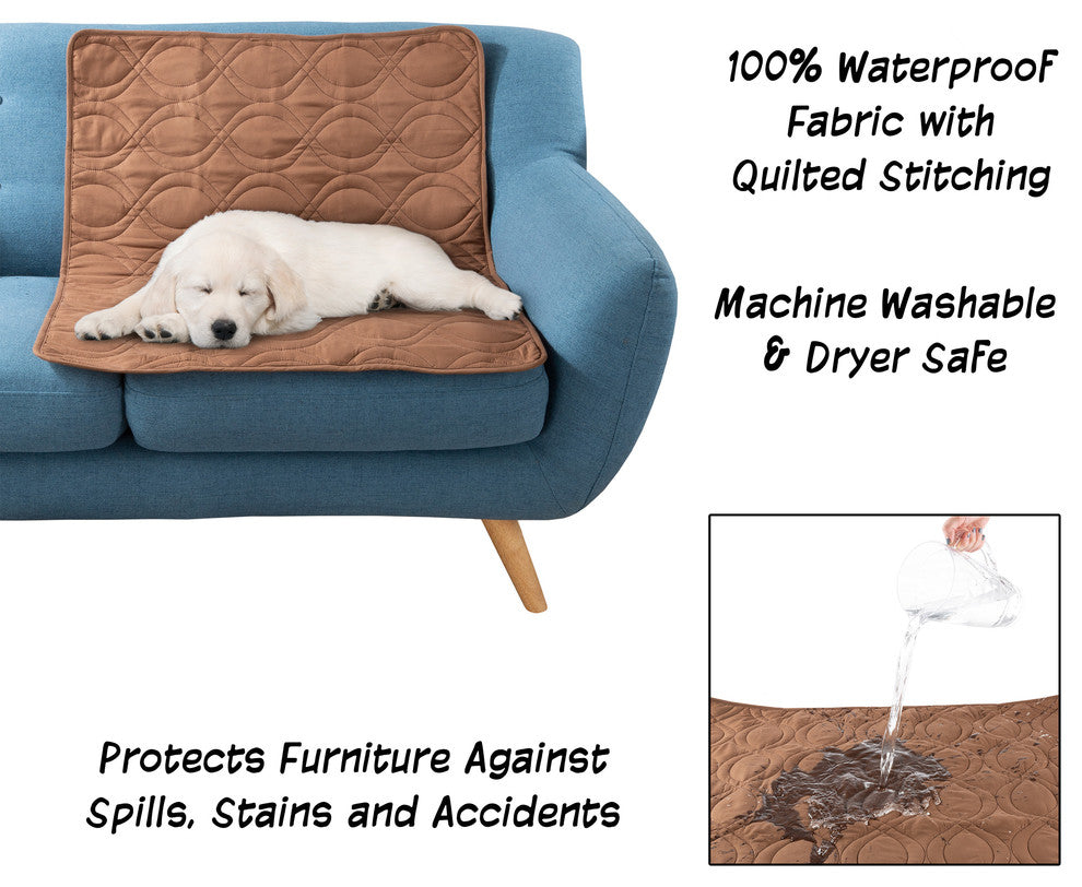 Waterproof Pet Furniture Protector, Brown, 36x28 by PETMAKER