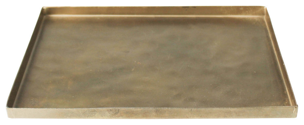 Jumbo Gold Metal Rectangular Tray