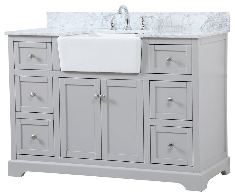 Home Living 22" Farmhouse Grey-Light Bathroom Vanity