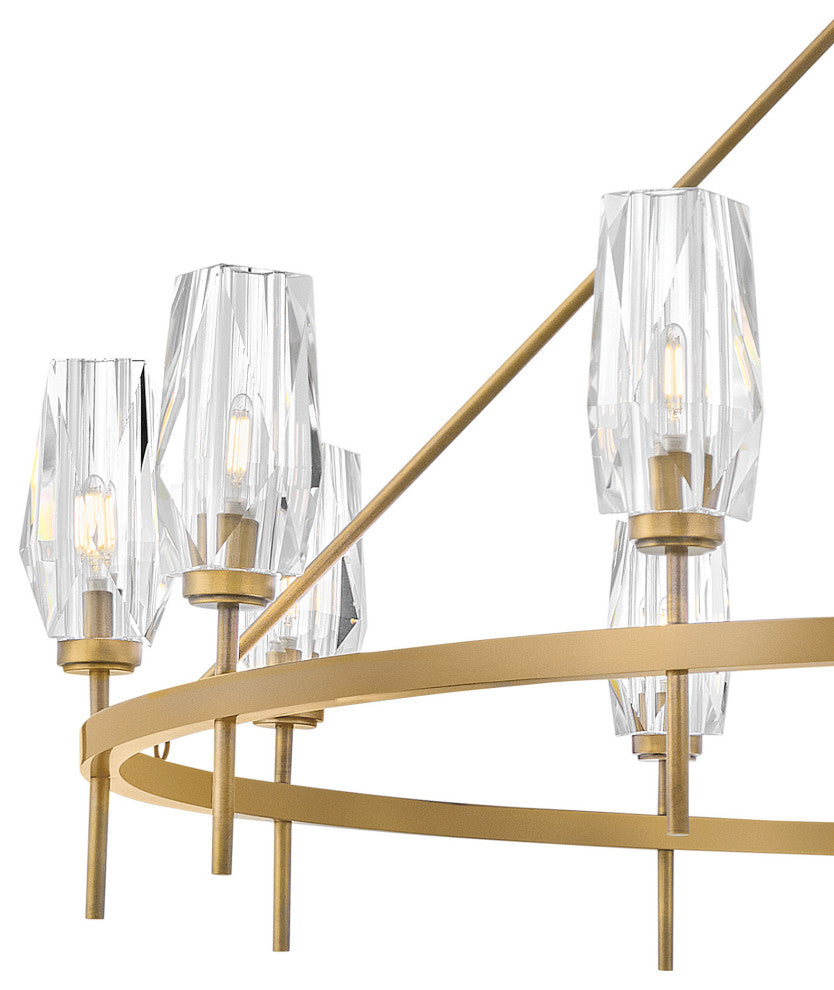 Hinkley Lighting 38259 Ana 12 Light 58"W Crystal Ring Chandelier - Heritage