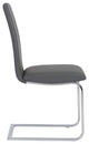 Cinzia Side Chair, Gray/Chrome