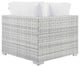 Convene Outdoor Patio Corner Chair Light Gray White
