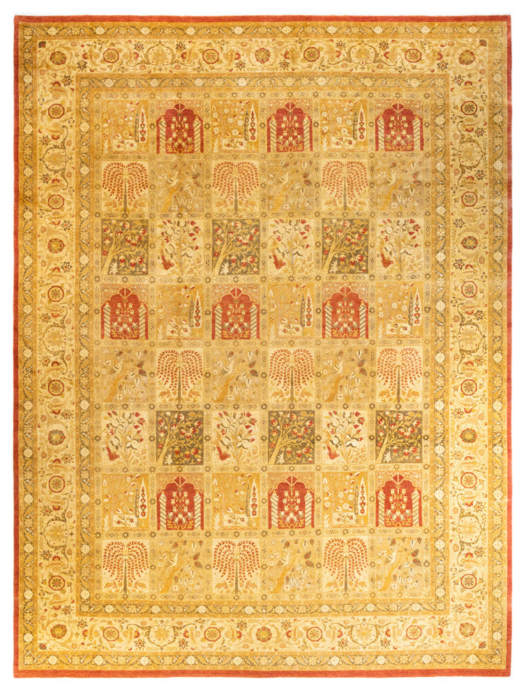 Mogul, One-of-a-Kind Hand-Knotted Area Rug Orange, 10' 4" x 13' 10"