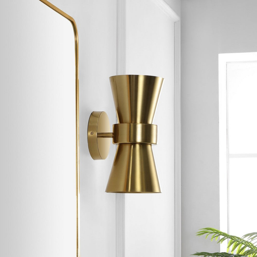 Safavieh Bynner 2Lt 7.25" Wall Sconce, Brass