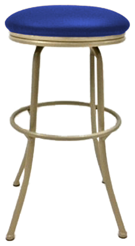 Peyton Blue 35inch Extra Tall Beige Frame Swivel Bar Stool