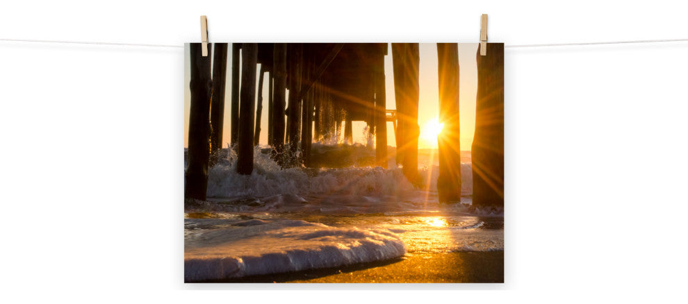 Sea Foam In The Sunlight Landscape Photo Unframed Wall Art Print, 18" X 24"