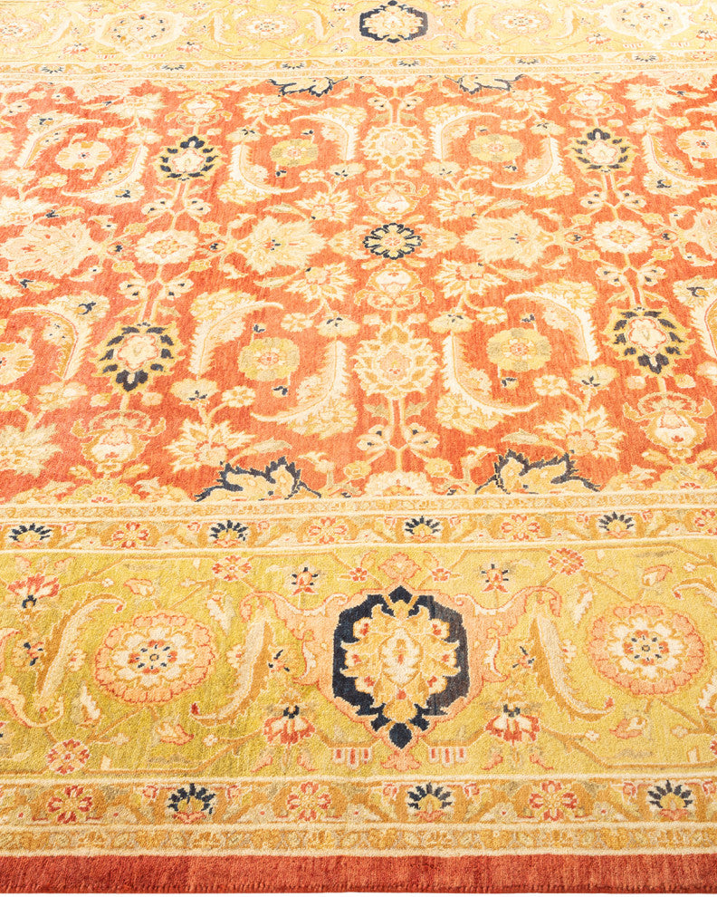 Mogul, One-of-a-Kind Hand-Knotted Area Rug  - Orange, 6' 3" x 9' 2"