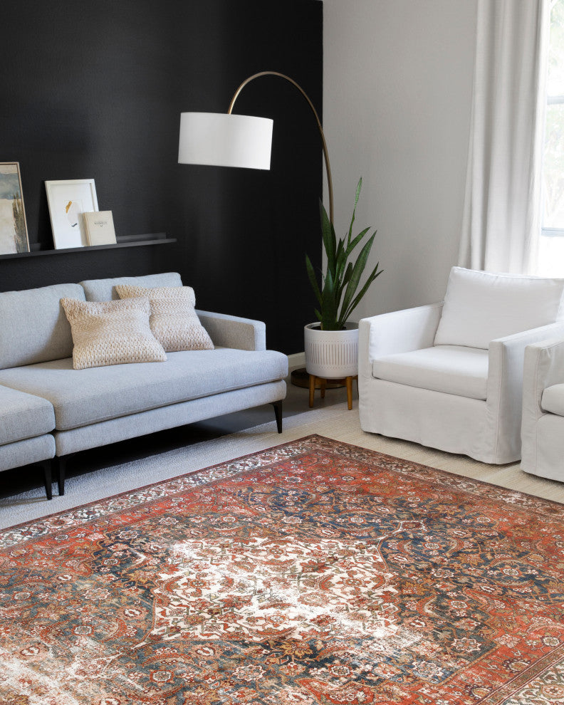 Ocean Multi Layla Printed Polyester Area Rug by Loloi II, 7'-6"x9'-6"