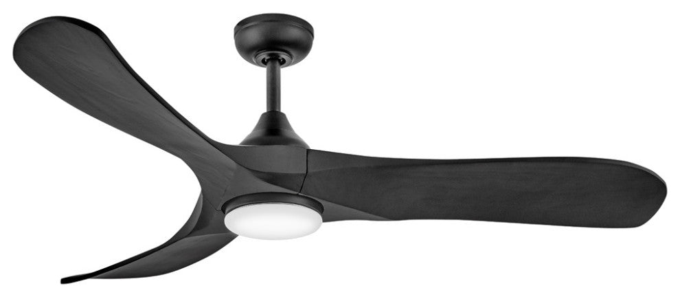 Hinkley Swell Illuminated 56" Led Smart Fan, Matte Black