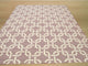 Handwoven Wool Purple Transitional Geometric Links Dhurrie Rug, 8'9 X 11'9