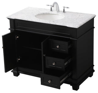 Weston Single Bathroom Vanity Set, Black, 42