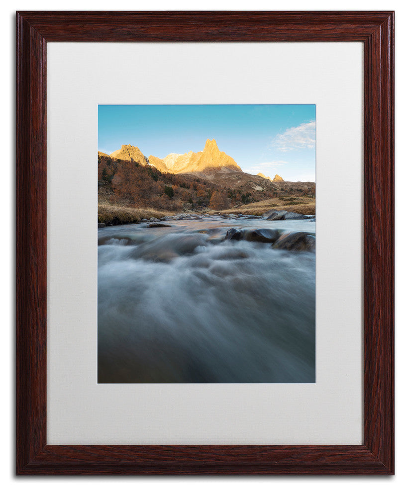 Mathieu Rivrin 'First Rays' Matted Framed Art, Wood Frame, White, 20x16