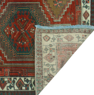 Fine Vintage Distressed Nadide Brown/Ivory Runner, 3'4x10'6