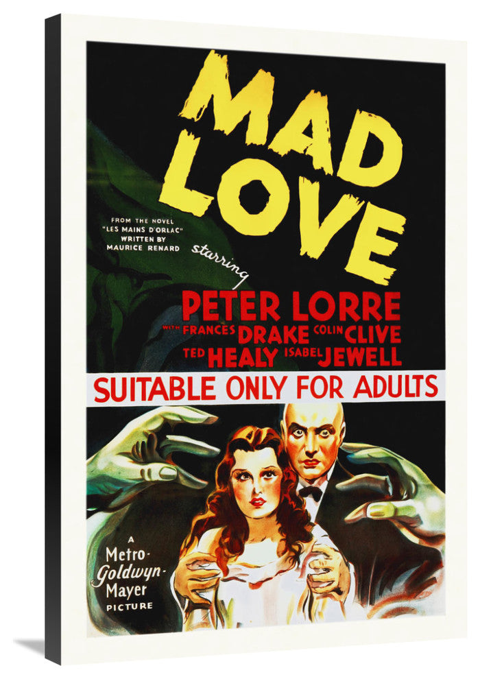 "Mad Love, 1935" Stretched Canvas Giclee by Hollywood Photo Archive, 24x36"
