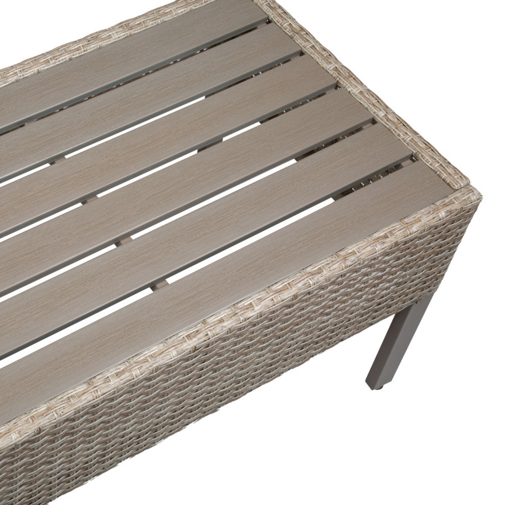 Maui 7-Piece Outdoor Conversation Set, Coffee Table, Linen White