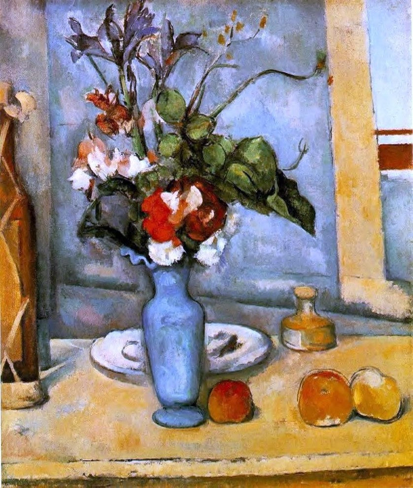 Paul Cezanne The Blue Vase, Gallery Wrapped Canvas Print, 20"x25"