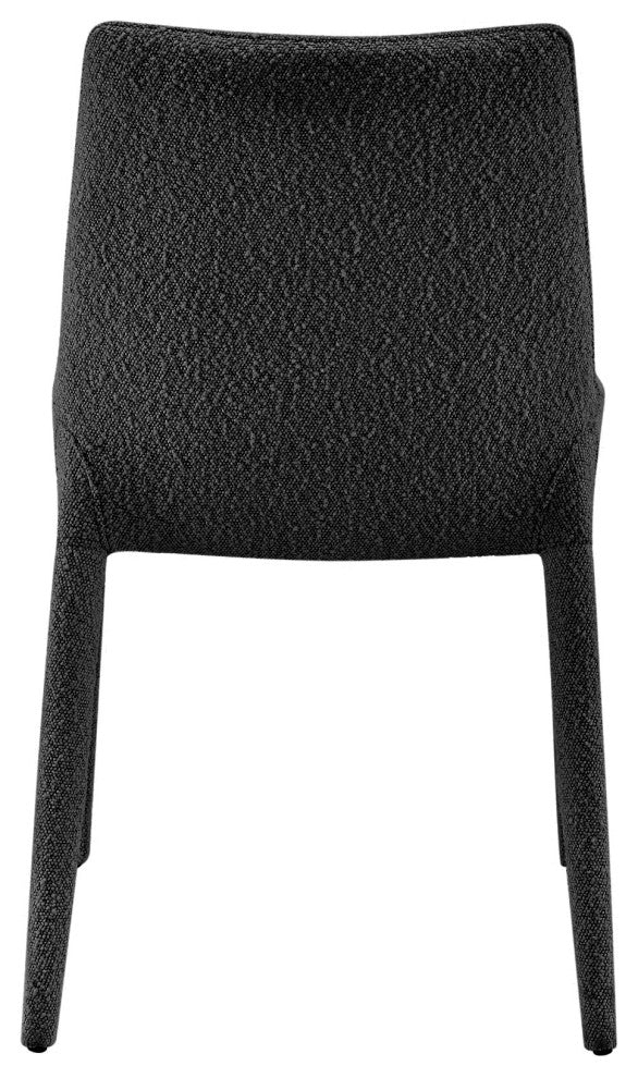 Kelsey Fabric Dining Side Chair, Boucle Black, Set of 2