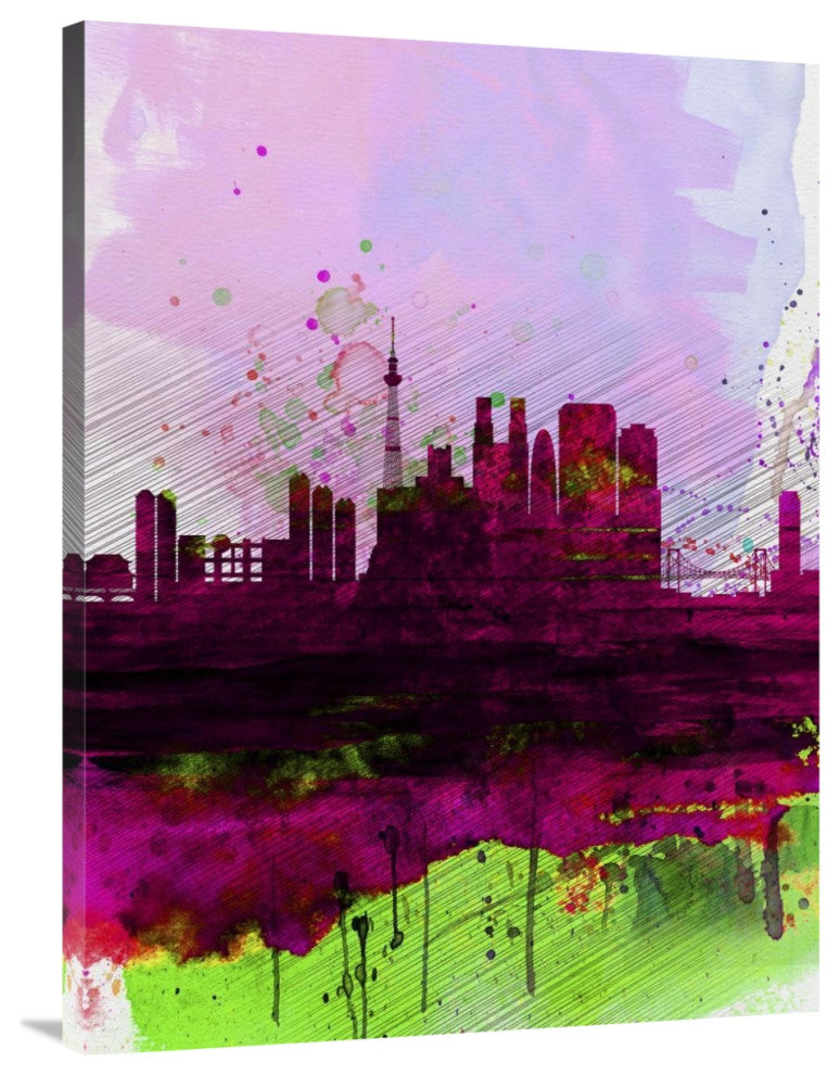 "Tokyo Watercolor Skyline" Fine Art Print