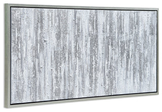 Silver Abstract Textured Metallic Hand Painted Wall Art by Martin Edwards