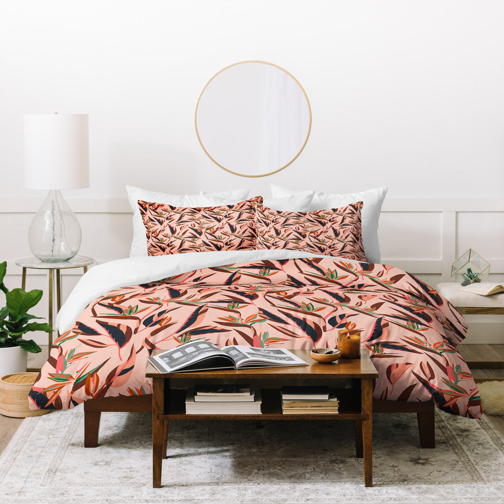 Holli Zollinger Anthology of Pattern Elle Bird of Paradise Pink Duvet Cover Set