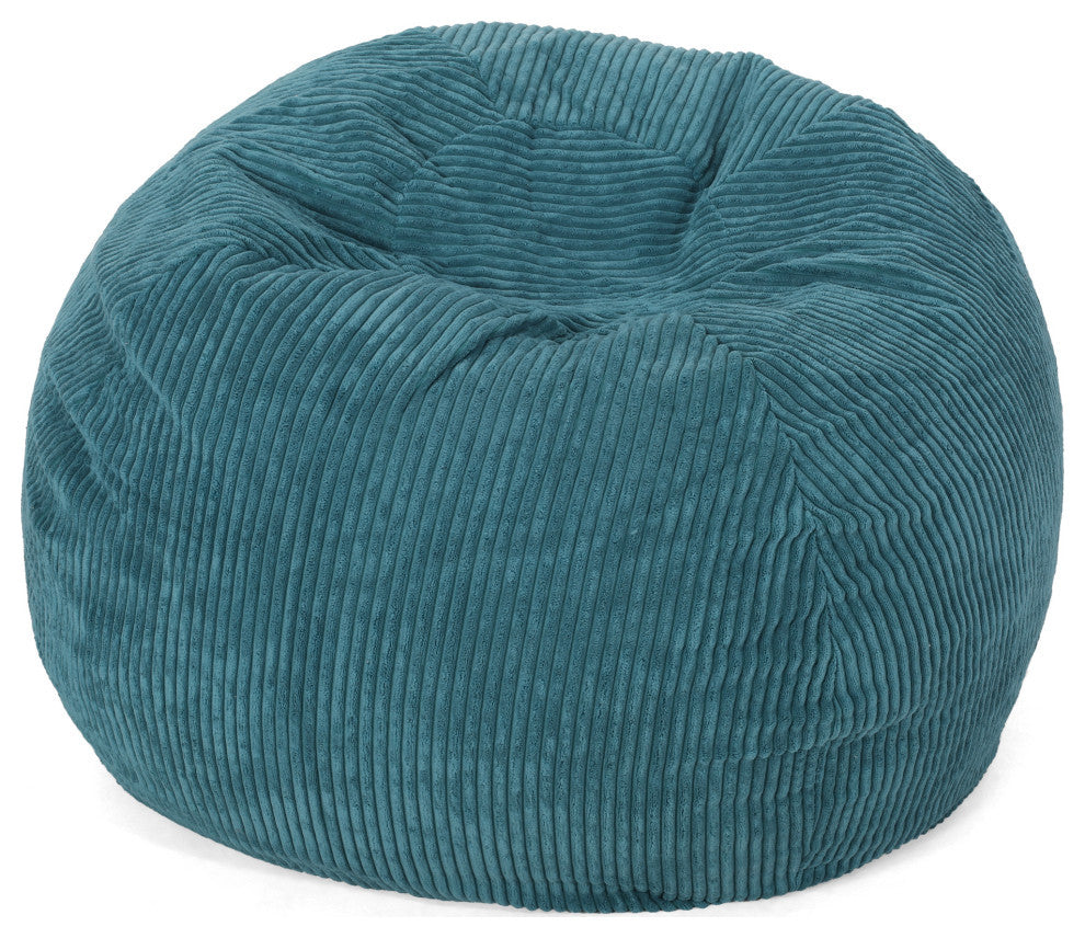 Spring 3 Foot Corduroy Beanbag, Dark Teal
