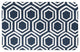 Navy Honeycomb 34x21 Bath Mat