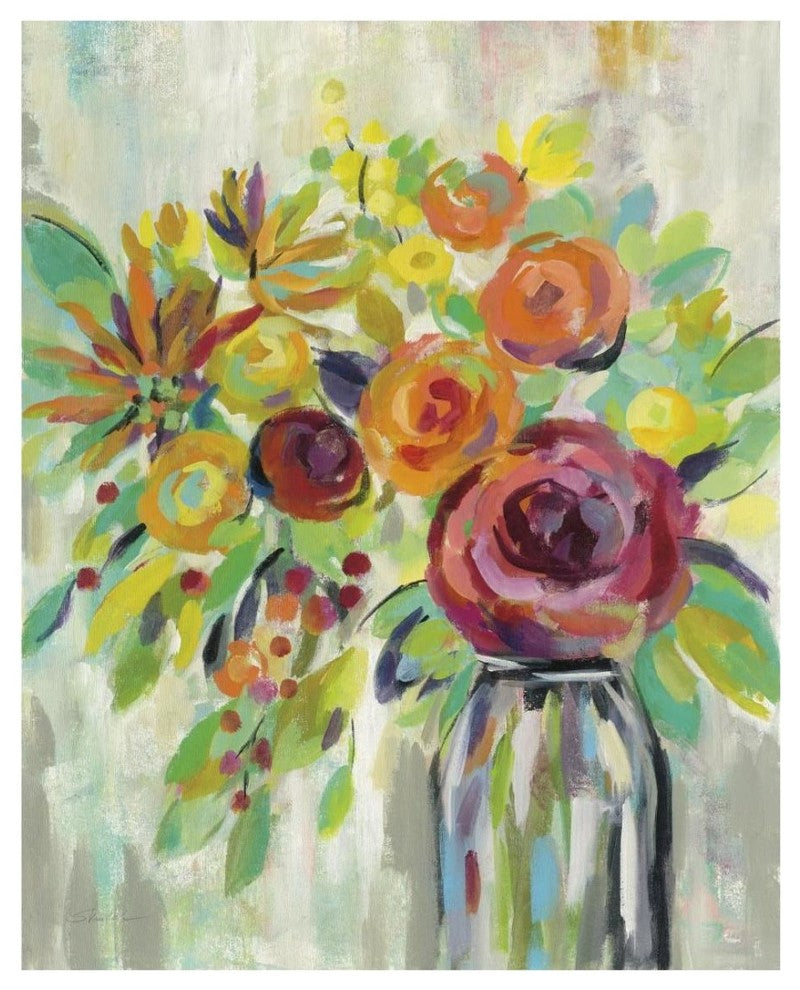 "Flower Still Life II" Digital Paper Print by Silvia Vassileva, 22"x26"