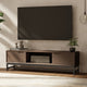 Banting Solid Hardwood 72" Low TV Stand, Walnut Brown