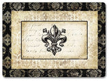 CounterArt Hardboard Placemat, Fleur de Lis Damask, Set of 2
