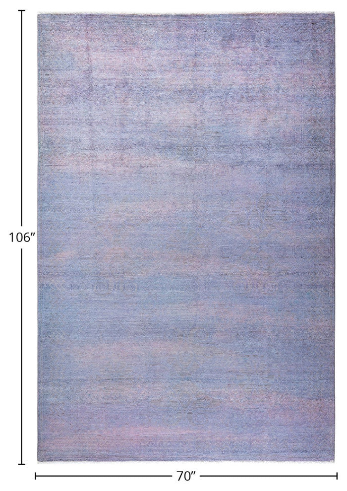Vibrance, One-of-a-Kind Hand-Knotted Area Rug Gray, 5'10"x8'10"