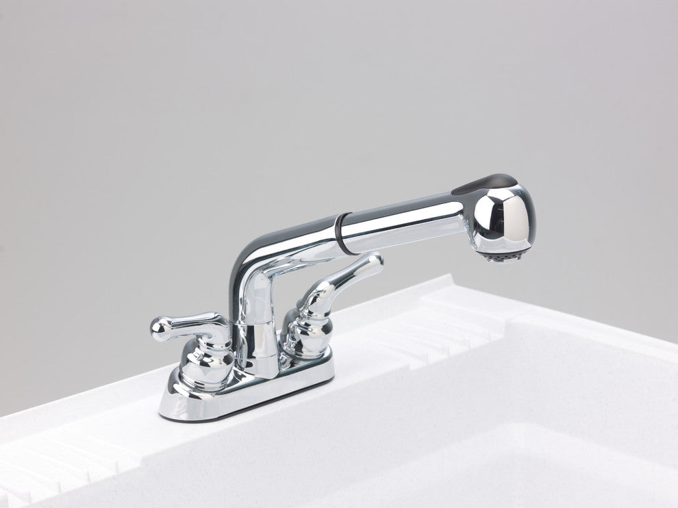 CASHEL Heavy Duty Sink "“ Fully Loaded Sink Kit, White