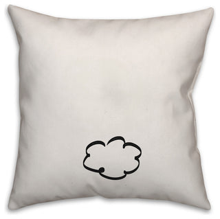 Reversible Bunny Ears and Tail 20x20 Throw Pillow Cover