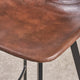 GDF Studio Rex Faux Snake Leather Brown Bar Stools, Set of 2, Snake Skin Brown