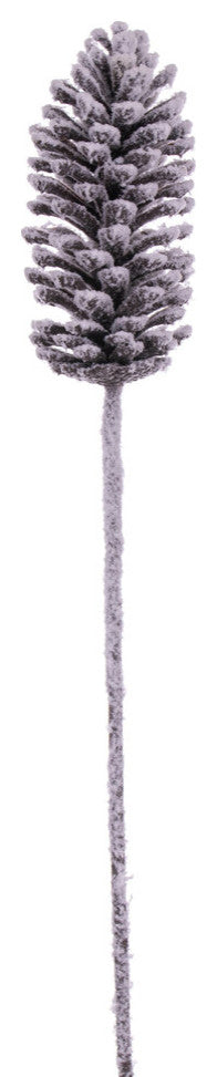 Vickerman Artificial Glitter Snow Pinecone Spray, 30"