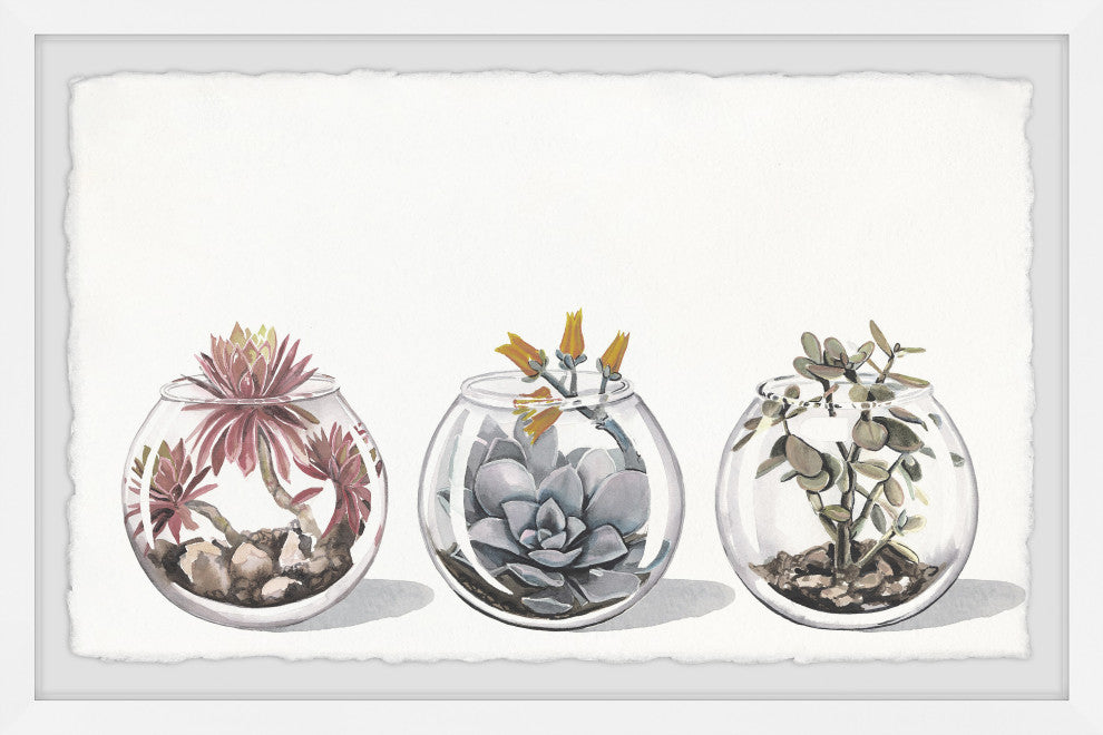 "Delicate Planters" Framed Painting Print, 36x24